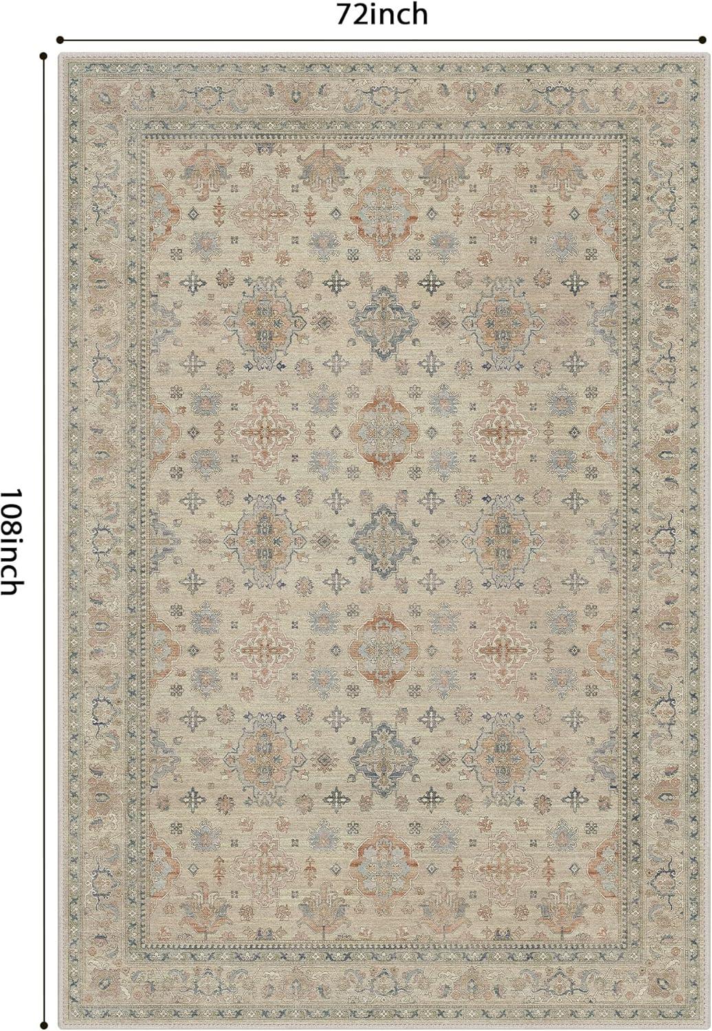 imageGENIMO 26X6 Runner Rug Non Slip Machine Washable Hallway Runners Low Plie ampamp Thin Vintage Rug for Hallway Kitchen Laundry Entryway Bedroom ampamp Living Room Dark GrayDarkgrey