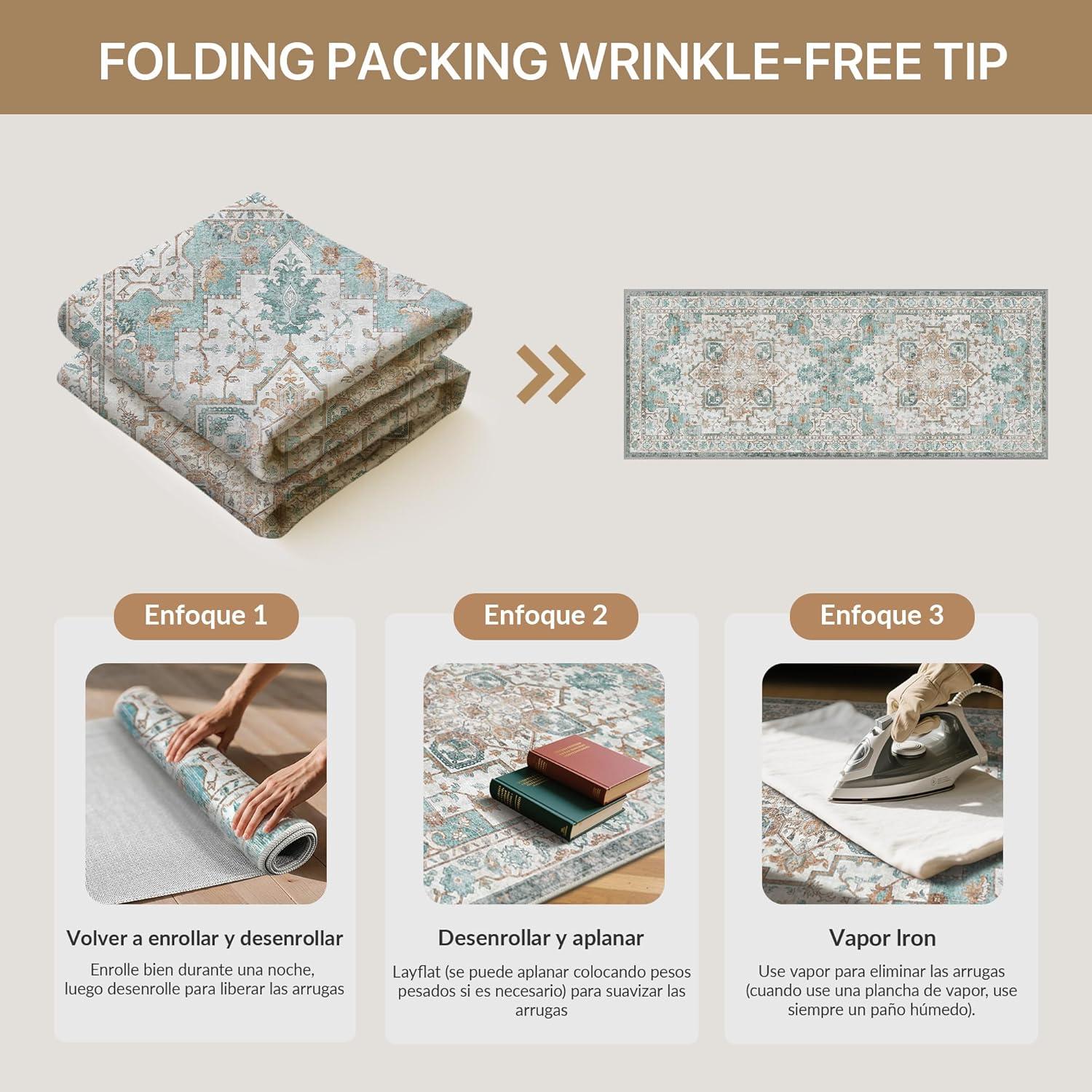 imageGENIMO 26X6 Runner Rug Non Slip Machine Washable Hallway Runners Low Plie ampamp Thin Vintage Rug for Hallway Kitchen Laundry Entryway Bedroom ampamp Living Room Dark GrayCyan