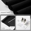 GENIMO 100% Blackout Roller Window Shades, Window Blinds Cordless with Thermal Insulated, UV Protection Fabric, Mini French Door Blinds for Home, Office, Bedroom, Easy to Install, Black, 43″ W X 72″ H(A.black | 100% Blackout)