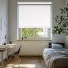 GENIMO 100% Blackout Roller Window Shades, Window Blinds Cordless with Thermal Insulated, UV Protection Fabric, Mini French Door Blinds for Home, Office, Bedroom, Easy to Install, Black, 43″ W X 72″ H(B.white | 100% Blackout)