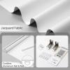 GENIMO 100% Blackout Roller Window Shades, Window Blinds Cordless with Thermal Insulated, UV Protection Fabric, Mini French Door Blinds for Home, Office, Bedroom, Easy to Install, Black, 43″ W X 72″ H(A.white | 100% Blackout)