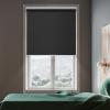 GENIMO 100% Blackout Roller Window Shades, Window Blinds Cordless with Thermal Insulated, UV Protection Fabric, Mini French Door Blinds for Home, Office, Bedroom, Easy to Install, Black, 43″ W X 72″ H(A.black | 100% Blackout)