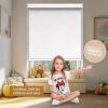 GENIMO 100% Blackout Roller Window Shades, Window Blinds Cordless with Thermal Insulated, UV Protection Fabric, Mini French Door Blinds for Home, Office, Bedroom, Easy to Install, Black, 43″ W X 72″ H(B.white | 100% Blackout)