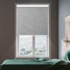 GENIMO 100% Blackout Roller Window Shades, Window Blinds Cordless with Thermal Insulated, UV Protection Fabric, Mini French Door Blinds for Home, Office, Bedroom, Easy to Install, Black, 43″ W X 72″ H(A.grey | 100% Blackout)
