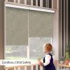 GENIMO 100% Blackout Roller Window Shades, Window Blinds Cordless with Thermal Insulated, UV Protection Fabric, Mini French Door Blinds for Home, Office, Bedroom, Easy to Install, Black, 43″ W X 72″ H(A.brown | 100% Blackout)