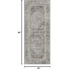GENIMO 2’6”X6 Runner Rug Non Slip, Machine Washable Hallway Runners, Low Plie & Thin Vintage Rug for Hallway, Kitchen, Laundry, Entryway, Bedroom & Living Room, Dark Gray(Highclass Grey)