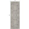 GENIMO 2’6”X6 Runner Rug Non Slip, Machine Washable Hallway Runners, Low Plie & Thin Vintage Rug for Hallway, Kitchen, Laundry, Entryway, Bedroom & Living Room, Dark Gray(Beige/Grey)