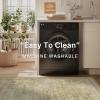 GENIMO 2’6”X6 Runner Rug Non Slip, Machine Washable Hallway Runners, Low Plie & Thin Vintage Rug for Hallway, Kitchen, Laundry, Entryway, Bedroom & Living Room, Dark Gray(Taupe/Brown)
