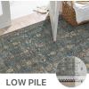 GENIMO 2’6”X6 Runner Rug Non Slip, Machine Washable Hallway Runners, Low Plie & Thin Vintage Rug for Hallway, Kitchen, Laundry, Entryway, Bedroom & Living Room, Dark Gray(Slate Azure)