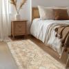 GENIMO 2’6”X6 Runner Rug Non Slip, Machine Washable Hallway Runners, Low Plie & Thin Vintage Rug for Hallway, Kitchen, Laundry, Entryway, Bedroom & Living Room, Dark Gray(Khaki)