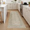 GENIMO 2’6”X6 Runner Rug Non Slip, Machine Washable Hallway Runners, Low Plie & Thin Vintage Rug for Hallway, Kitchen, Laundry, Entryway, Bedroom & Living Room, Dark Gray(Darkgrey)