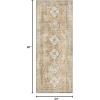 GENIMO 2’6”X6 Runner Rug Non Slip, Machine Washable Hallway Runners, Low Plie & Thin Vintage Rug for Hallway, Kitchen, Laundry, Entryway, Bedroom & Living Room, Dark Gray(Khaki)
