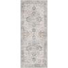 GENIMO 2’6”X6 Runner Rug Non Slip, Machine Washable Hallway Runners, Low Plie & Thin Vintage Rug for Hallway, Kitchen, Laundry, Entryway, Bedroom & Living Room, Dark Gray(Taupe)
