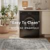 GENIMO 2’6”X6 Runner Rug Non Slip, Machine Washable Hallway Runners, Low Plie & Thin Vintage Rug for Hallway, Kitchen, Laundry, Entryway, Bedroom & Living Room, Dark Gray(Highclass Grey)