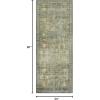 GENIMO 2’6”X6 Runner Rug Non Slip, Machine Washable Hallway Runners, Low Plie & Thin Vintage Rug for Hallway, Kitchen, Laundry, Entryway, Bedroom & Living Room, Dark Gray(Vetiver-green)