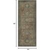 GENIMO 2’6”X6 Runner Rug Non Slip, Machine Washable Hallway Runners, Low Plie & Thin Vintage Rug for Hallway, Kitchen, Laundry, Entryway, Bedroom & Living Room, Dark Gray(Brown)