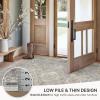 GENIMO 2’6”X6 Runner Rug Non Slip, Machine Washable Hallway Runners, Low Plie & Thin Vintage Rug for Hallway, Kitchen, Laundry, Entryway, Bedroom & Living Room, Dark Gray(Beige/Grey)