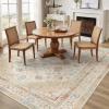 GENIMO 2’6”X6 Runner Rug Non Slip, Machine Washable Hallway Runners, Low Plie & Thin Vintage Rug for Hallway, Kitchen, Laundry, Entryway, Bedroom & Living Room, Dark Gray(Beige)