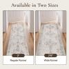 GENIMO 2’6”X6 Runner Rug Non Slip, Machine Washable Hallway Runners, Low Plie & Thin Vintage Rug for Hallway, Kitchen, Laundry, Entryway, Bedroom & Living Room, Dark Gray(Taupe)