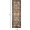 GENIMO 2’6”X6 Runner Rug Non Slip, Machine Washable Hallway Runners, Low Plie & Thin Vintage Rug for Hallway, Kitchen, Laundry, Entryway, Bedroom & Living Room, Dark Gray(Brick Red)