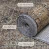 GENIMO 2’6”X6 Runner Rug Non Slip, Machine Washable Hallway Runners, Low Plie & Thin Vintage Rug for Hallway, Kitchen, Laundry, Entryway, Bedroom & Living Room, Dark Gray(Tan)