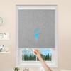 GENIMO 100% Blackout Roller Window Shades, Window Blinds Cordless with Thermal Insulated, UV Protection Fabric, Mini French Door Blinds for Home, Office, Bedroom, Easy to Install, Black, 43″ W X 72″ H(A.grey | 100% Blackout)