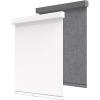 GENIMO 100% Blackout Roller Window Shades, Window Blinds Cordless with Thermal Insulated, UV Protection Fabric, Mini French Door Blinds for Home, Office, Bedroom, Easy to Install, Black, 43″ W X 72″ H(B.white | 100% Blackout)