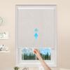 GENIMO 100% Blackout Roller Window Shades, Window Blinds Cordless with Thermal Insulated, UV Protection Fabric, Mini French Door Blinds for Home, Office, Bedroom, Easy to Install, Black, 43″ W X 72″ H(A.ivory White | 100% Blackout)