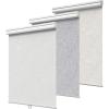 GENIMO 100% Blackout Roller Window Shades, Window Blinds Cordless with Thermal Insulated, UV Protection Fabric, Mini French Door Blinds for Home, Office, Bedroom, Easy to Install, Black, 43″ W X 72″ H(A.linen White | 100% Blackout)