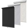 GENIMO 100% Blackout Roller Window Shades, Window Blinds Cordless with Thermal Insulated, UV Protection Fabric, Mini French Door Blinds for Home, Office, Bedroom, Easy to Install, Black, 43″ W X 72″ H(A.black | 100% Blackout)