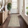 GENIMO 2’6”X6 Runner Rug Non Slip, Machine Washable Hallway Runners, Low Plie & Thin Vintage Rug for Hallway, Kitchen, Laundry, Entryway, Bedroom & Living Room, Dark Gray(Darkgrey)