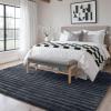 GENIMO Checkered Rug 8×10 Area Rugs for Kids Bedroom Soft Shag Rug Fluffy Fuzzy Carpet Plush Rugs for Living Room Nursery Playroom Dorm Modern Home Decor Aesthetic, Green and White(Pure Grey)