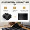 GENIMO Checkered Rug 8×10 Area Rugs for Kids Bedroom Soft Shag Rug Fluffy Fuzzy Carpet Plush Rugs for Living Room Nursery Playroom Dorm Modern Home Decor Aesthetic, Green and White(Black Grey)