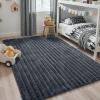 GENIMO Checkered Rug 8×10 Area Rugs for Kids Bedroom Soft Shag Rug Fluffy Fuzzy Carpet Plush Rugs for Living Room Nursery Playroom Dorm Modern Home Decor Aesthetic, Green and White(Pure Grey)