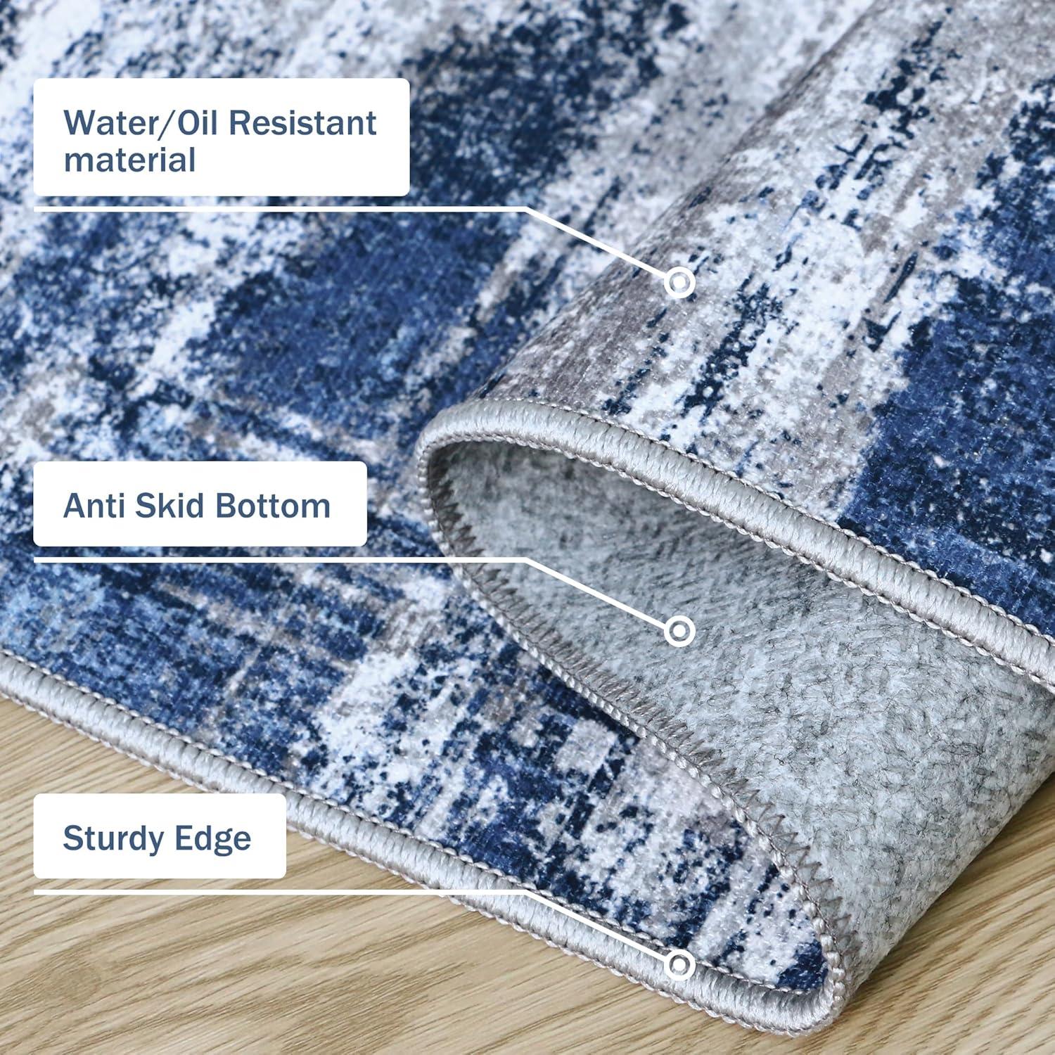 imageGENIMO Kitchen Mats for Floor Set of 3 NonSlip Washable Waterproof Lightweight Kitchen Rugs Kitchen Floor Mat Runner Rug Carpet for Laundry Sink Hallway Bathroom Entryway BrownGreenBlueIvory