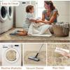 GENIMO Kitchen Mats for Floor Set of 3 Non-Slip Washable, Waterproof Lightweight Kitchen Rugs, Kitchen Floor Mat Runner Rug Carpet for Laundry, Sink, Hallway, Bathroom, Entryway, BrownGreen(Wood Brown)