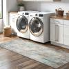 GENIMO Kitchen Mats for Floor Set of 3 Non-Slip Washable, Waterproof Lightweight Kitchen Rugs, Kitchen Floor Mat Runner Rug Carpet for Laundry, Sink, Hallway, Bathroom, Entryway, BrownGreen(Green/Brown)
