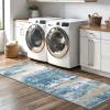 GENIMO Kitchen Mats for Floor Set of 3 Non-Slip Washable, Waterproof Lightweight Kitchen Rugs, Kitchen Floor Mat Runner Rug Carpet for Laundry, Sink, Hallway, Bathroom, Entryway, BrownGreen(Blue/Gray)