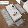 GENIMO Kitchen Mats for Floor Set of 3 Non-Slip Washable, Waterproof Lightweight Kitchen Rugs, Kitchen Floor Mat Runner Rug Carpet for Laundry, Sink, Hallway, Bathroom, Entryway, BrownGreen(Brownblue)