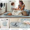 GENIMO Kitchen Mats for Floor Set of 3 Non-Slip Washable, Waterproof Lightweight Kitchen Rugs, Kitchen Floor Mat Runner Rug Carpet for Laundry, Sink, Hallway, Bathroom, Entryway, BrownGreen(Brownblue)