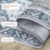 GENIMO Kitchen Mats for Floor Set of 3 Non-Slip Washable, Waterproof Lightweight Kitchen Rugs, Kitchen Floor Mat Runner Rug Carpet for Laundry, Sink, Hallway, Bathroom, Entryway, BrownGreen(Brownblue)