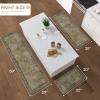 GENIMO Kitchen Mats for Floor Set of 3 Non-Slip Washable, Waterproof Lightweight Kitchen Rugs, Kitchen Floor Mat Runner Rug Carpet for Laundry, Sink, Hallway, Bathroom, Entryway, BrownGreen(Brown Green)