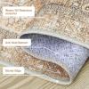 GENIMO Kitchen Mats for Floor Set of 3 Non-Slip Washable, Waterproof Lightweight Kitchen Rugs, Kitchen Floor Mat Runner Rug Carpet for Laundry, Sink, Hallway, Bathroom, Entryway, BrownGreen(Wood Brown)