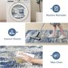 GENIMO Kitchen Mats for Floor Set of 3 Non-Slip Washable, Waterproof Lightweight Kitchen Rugs, Kitchen Floor Mat Runner Rug Carpet for Laundry, Sink, Hallway, Bathroom, Entryway, BrownGreen(Blue/Ivory)