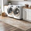 GENIMO Kitchen Mats for Floor Set of 3 Non-Slip Washable, Waterproof Lightweight Kitchen Rugs, Kitchen Floor Mat Runner Rug Carpet for Laundry, Sink, Hallway, Bathroom, Entryway, BrownGreen(Clay)