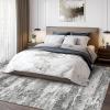 GENIMO 8×10 Area Rugs, Abstract Modern Living Room Rugs, Large Machine Washable Rug Non-Slip, Soft Pet Friendly Rugs for Bedroom, Playroom, Dining Room, Misty Gray