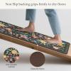 GENIMO Kitchen Mats for Floor 2PCS, Cushioned Kitchen Rugs Non Slip Washable, Farmhouse Anti Fatigue Mat Waterproof, Comfort Standing Mat Rug for Office, Home, Laundry, 17.3″x47″+17.3″x30″, Black(Black)