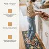 GENIMO Kitchen Mats for Floor 2PCS, Cushioned Kitchen Rugs Non Slip Washable, Farmhouse Anti Fatigue Mat Waterproof, Comfort Standing Mat Rug for Office, Home, Laundry, 17.3″x47″+17.3″x30″, Black(Black)