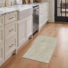 GENIMO 5×7 Washable Area Rug, Non-Slip Vintage Boho Floral Carpet, Soft Low-Pile Thin Bedroom Rug for Living Room, Dining Room, Nursery, Pink White(Beige)