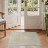 GENIMO 5×7 Washable Area Rug, Non-Slip Vintage Boho Floral Carpet, Soft Low-Pile Thin Bedroom Rug for Living Room, Dining Room, Nursery, Pink White(Beige)